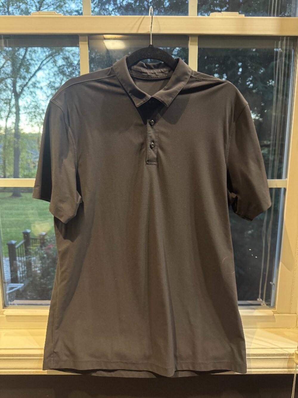 lululemon Dark charcoal Men’s short-sleeve polo Size Medium